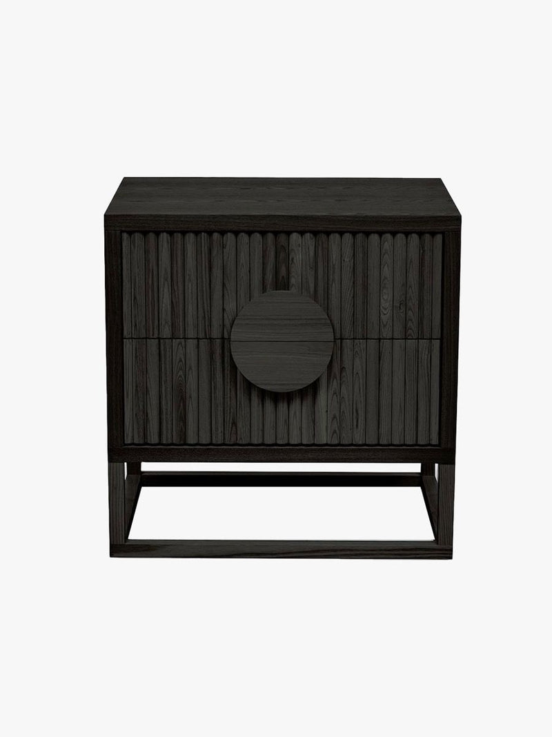 BENJAMIN RIPPLE BEDSIDE TABLE - BLACK